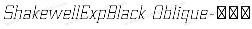 ShakewellExpBlack Oblique字体转换